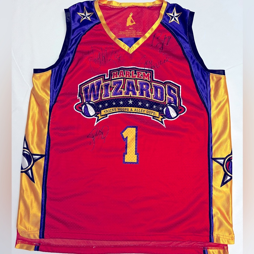 🏀 Harlem Wizards #1 Signed Basketball Jersey